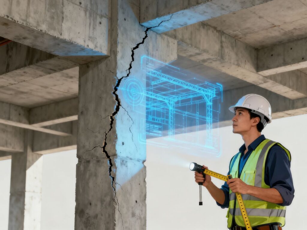 structural engineer inspecting