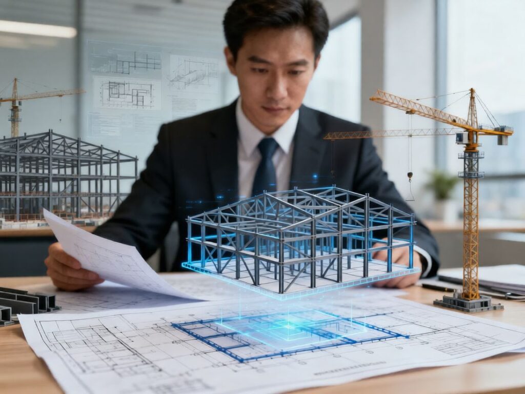 a modern construction project planning